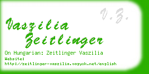 vaszilia zeitlinger business card